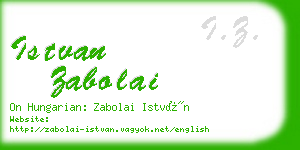 istvan zabolai business card